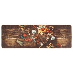 vidaXL Kitchen Rug Washable Anti Slip Kitchen Floor Mat Carpet Runner Rug - brown