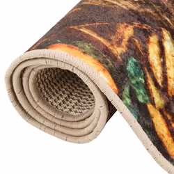 vidaXL Kitchen Rug Washable Anti Slip Kitchen Floor Mat Carpet Runner Rug - brown - Additional view 4