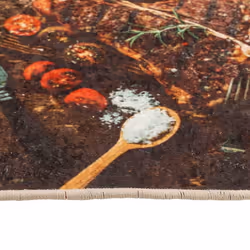 vidaXL Kitchen Rug Washable Anti Slip Kitchen Floor Mat Carpet Runner Rug - brown - Additional view 5