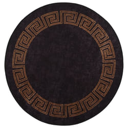 vidaXL Rug Washable Patchwork Anti Slip Home Floor Carpet Floor Area Rug Mat - black, 200 cm