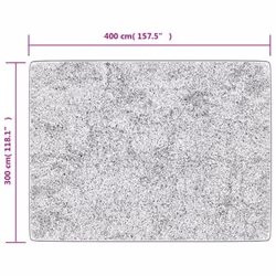 vidaXL Rug Washable Patchwork Anti Slip Home Floor Carpet Floor Area Rug Mat - grey, 400 x 300 cm - Additional view 3