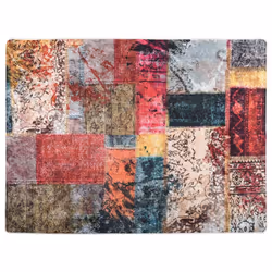 vidaXL Rug Washable Patchwork Anti Slip Home Floor Carpet Floor Area Rug Mat - patchwork, 400 x 300 cm