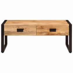 vidaXL Coffee Table Tea Side Table Sofa Couch Table Solid Wood Mango and Iron