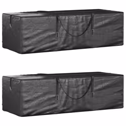 vidaXL Christmas Tree Storage Bags Heavy-duty Bags 2 pcs Black Polyethylene