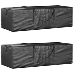 vidaXL Christmas Tree Storage Bags Heavy-duty Bags 2 pcs Black Polyethylene