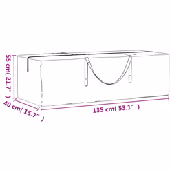 vidaXL Christmas Tree Storage Bags Heavy-duty Bags 2 pcs Black Polyethylene - Additional view 8
