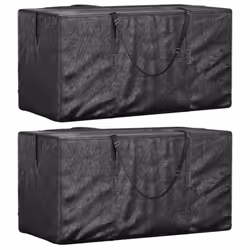 vidaXL Christmas Tree Storage Bags Xmas Tree Storage Bag Black Polyethylene - 150 x 75 x 75 cm/ 2 pcs