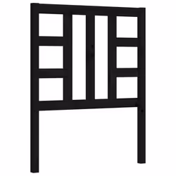 vidaXL Bed Frame Platform Bed with Headboard Black Small Double Solid Wood - black, 75 x 190 cm - Additional view 7
