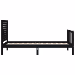 vidaXL Bed Frame Platform Bed with Headboard White Small Double Solid Wood - black, 75 x 190 cm - Additional view 6