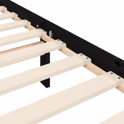vidaXL Bed Frame Platform Bed with Headboard White Small Double Solid Wood - black, 75 x 190 cm - Additional view 9
