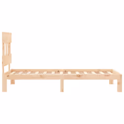 vidaXL Bed Frame Bedroom Platform Bed Wooden Bedstead Bed Base Solid Wood - brown, 90 x 190 cm - Additional view 6