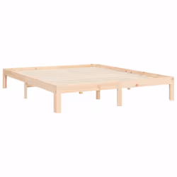 vidaXL Bed Frame Bedroom Platform Bed Wooden Bedstead Bed Base Solid Wood - brown, 160 x 200 cm - Additional view 8