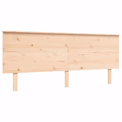 vidaXL Bed Frame Bed Base Platform Bed with Headboard White Single Solid Wood - brown, 200 x 200 cm - Additional view 7