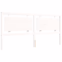 vidaXL Bed Frame Bed Base Platform Bed with Headboard Black Single Solid Wood - white, 200 x 200 cm - Additional view 9