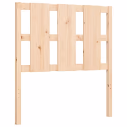 vidaXL Bed Frame Bed Base Platform Bed with Headboard Small Single Solid Wood - brown, 90 x 200 cm - Additional view 8