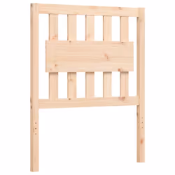 vidaXL Bed Frame Bed Base Platform Bed with Headboard Black Single Solid Wood - brown, 75 x 190 cm - Additional view 8