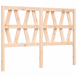 vidaXL Bed Frame Platform Bed with Headboard White Small Double Solid Wood - brown, 140 x 200 cm - Additional view 8