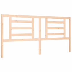 vidaXL Bed Frame Bed Base Platform Bed with Headboard Small Single Solid Wood - brown, 200 x 200 cm - Additional view 8