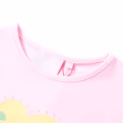 Kids' T-shirt Short Sleeves Children's T Shirt Tee Rainbow and Palm Print - pink, 128