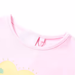 Kids' T-shirt Short Sleeves Children's T Shirt Tee Rainbow and Palm Print - pink, 140