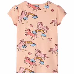 Kids' Pyjamas with Short Sleeves Children Nightwear Sleepwear Light Orange - 116 - Additional view 2