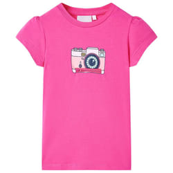 Kids' T-shirt Short Sleeves Tee Children T Shirt Toddler Top Dark Pink 140 - pink, 92