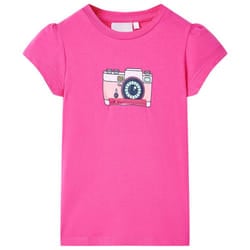 Kids' T-shirt Short Sleeves Tee Children T Shirt Toddler Top Dark Pink 140 - pink, 116