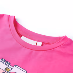 Kids' T-shirt Short Sleeves Tee Children T Shirt Toddler Top Dark Pink 140 - pink, 128