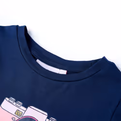 Kids' T-shirt Short Sleeves Tee Children T Shirt Toddler Top Dark Pink 140 - navy, 92