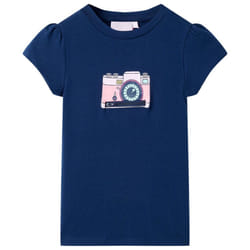 Kids' T-shirt Short Sleeves Tee Children T Shirt Toddler Top Dark Pink 140 - navy, 116