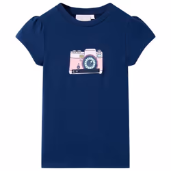 Kids' T-shirt Short Sleeves Tee Children T Shirt Toddler Top Dark Pink 140 - navy, 128
