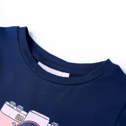 Kids' T-shirt Short Sleeves Tee Children T Shirt Toddler Top Dark Pink 140 - navy, 128