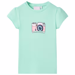 Kids' T-shirt Short Sleeves Tee Children T Shirt Toddler Top Dark Pink 140 - green, 128