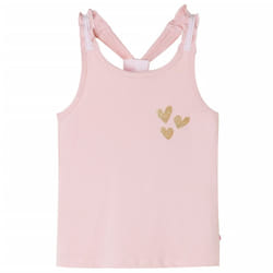 Kids' Tank Top Sleeveless Children's Camisole Undershirt Vest Glitter Heart - pink, 116