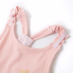 Kids' Tank Top Sleeveless Children's Camisole Undershirt Vest Glitter Heart - pink, 140