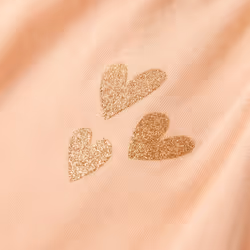 Kids' Tank Top Sleeveless Children's Camisole Undershirt Vest Glitter Heart - orange, 116
