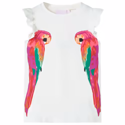 Kids' T-shirt Short Sleeves Tee Children's T Shirt Toddler Kids' Top Ecru - 104
