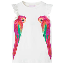 Kids' T-shirt Short Sleeves Tee Children's T Shirt Toddler Kids' Top Ecru - 128