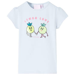 Kids' T-shirt Short Sleeves Children's T Shirt Tops Tee Cartoon Lemon Print - light blue, 128