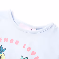 Kids' T-shirt Short Sleeves Children's T Shirt Tops Tee Cartoon Lemon Print - light blue, 128
