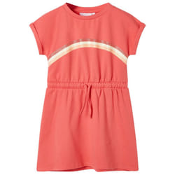 Kids' Dress with Drawstring Girls' Dress Kids Children's Short Dress Coral 92