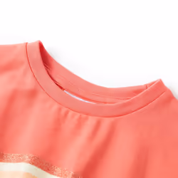 Kids' Dress with Drawstring Girls' Dress Children's Short Dress Coral 140