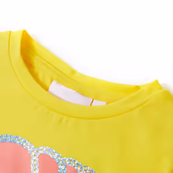 ) Kids' T-shirt Short Sleeves Children's Shirt Tee Kids' Top Clothes Yellow 140 - yellow, 92 (1.5-2y