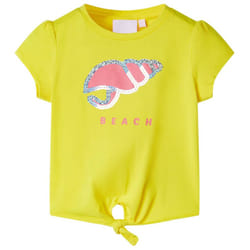 ) Kids' T-shirt Short Sleeves Children's Shirt Tee Kids' Top Clothes Yellow 140 - yellow, 128 (7-8y