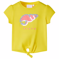 ) Kids' T-shirt Short Sleeves Children's Shirt Tee Kids' Top Clothes Yellow 140 - yellow, 140 (9-10y