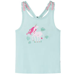 Kids' Tank Top Children Camisole Undershirt Vest Unicorn Print Light Mint 128