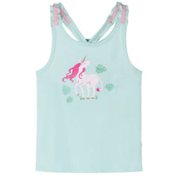) Kids' Tank Top Sleeveless Children's Camisole Undershirt Vest Unicorn Print - mint, 140 (9-10y