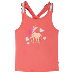 ) Kids' Tank Top Sleeveless Children's Camisole Undershirt Vest Unicorn Print - coral, 140 (9-10y