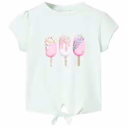 Kids' T-shirt Short Sleeves Children's Shirt Tee Kids' Top Clothes Blue 128 - mint, 116