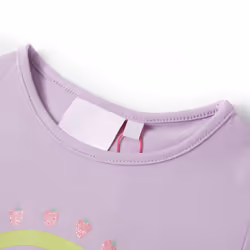 Kids' T-shirt Short Sleeves Children's T Shirt Kids' Tops Tee Rainbow Print - lilac, 92